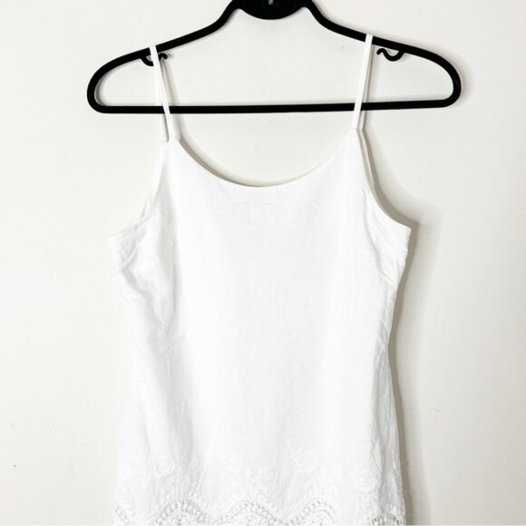 DRY LAKE Women’s Mini Dress White Sleeveless lace detail Cotton V-neck Small - Picture 7 of 10